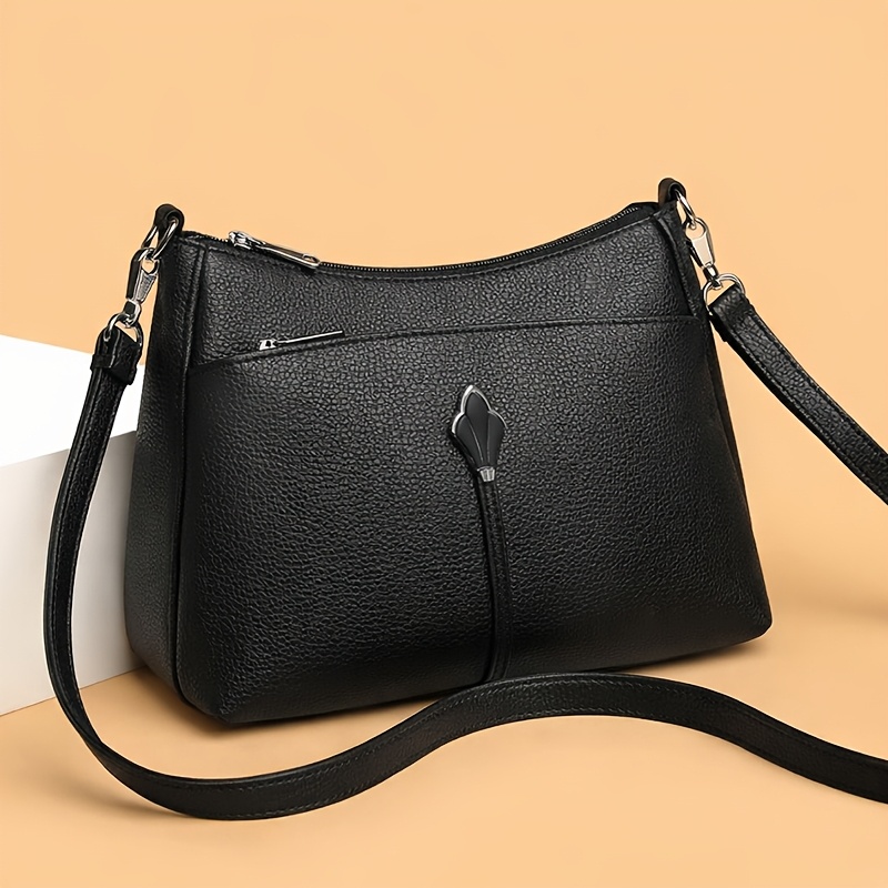 TEMU Elegant Women's Crossbody Bag, Shoulder Handbag, Multi-zip , Lightweight And Spacious Purse For Daily Use, Travel, Office And Shopping, Stylish