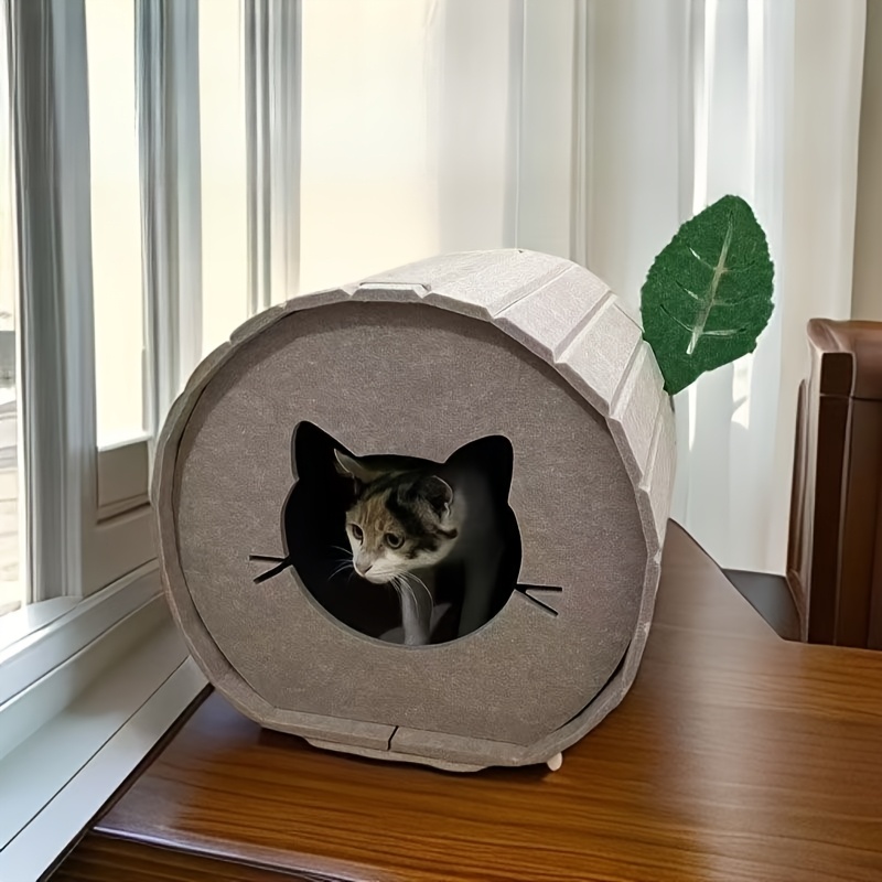 cozy velvet felt   cat bed durable   cat house for indoor cats warm cool ideal for multiple cats cat bed   assembled cat house cat furniture Product details 2