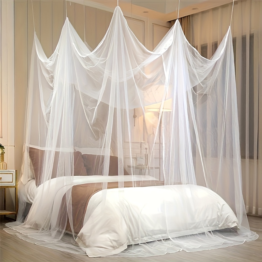 8 corner bed top with 100 led star string lights battery powered   of bed net 4 door square awning bed curtain recommended double bed double bed large bed details 6