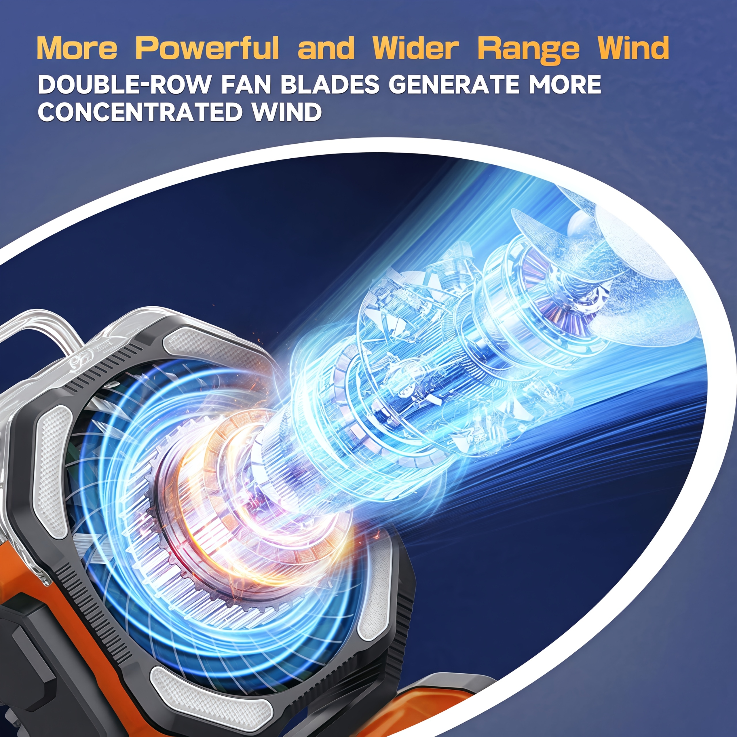 long lasting portable camping fan spray led usb rechargeable high velocity cooling fan durable emergency for and campers extended details 8