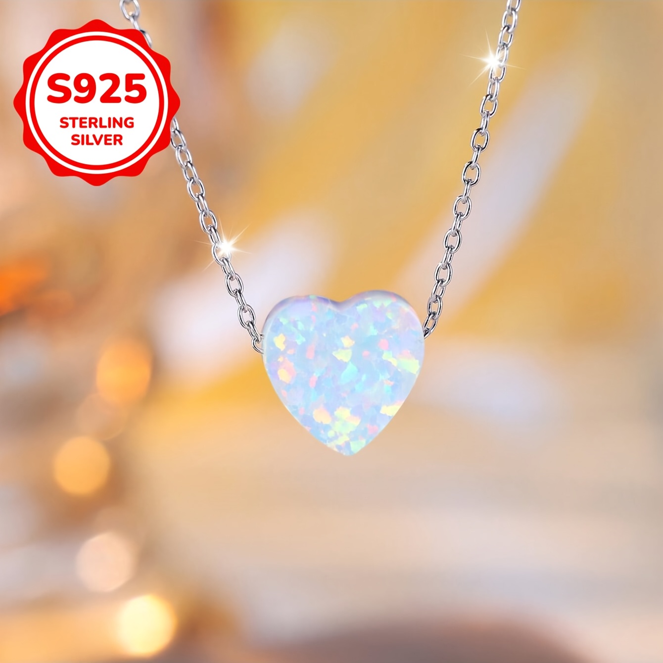 

Simple 925 Sterling Silver Heart-shaped Pendant Necklace Ladies Dating Gift Birthday Gift Love Gift