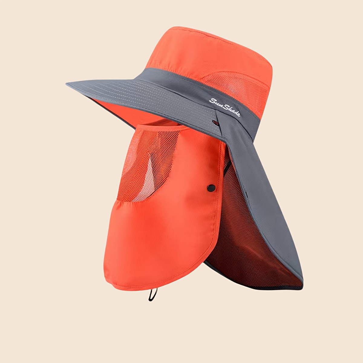 1pc unisex summer outdoor sun hat detachable face mask  display picture 3