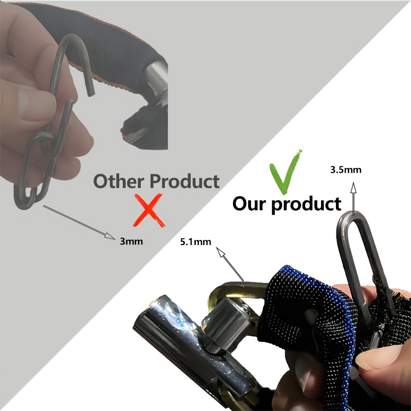 [Bike Chain Lock] Xunting Bike Chain Lock with Lighter Weight and Stronger Security, Anti-Theft Bicycle Lock for Road Mountain Bikes