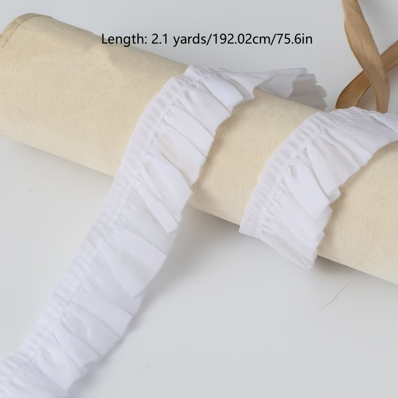 E-shop 2,1 Meter buntes Wellenrand-Elastikband, ideal für Rocksaum-Accessoires, Kragen- Manschetten-Spitzenverzierungen, handgemachte DIY-Accessoires