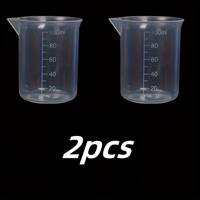 2/3/4pcs Liquid Measuring Cups Multifunctional Graduated Cylinders, 3.38oz/100ml Measuring Cups, Pp Thickened Measuring Cups, Graduated Plastic Flasks, Essential Lab Tools, Perfect Gifts