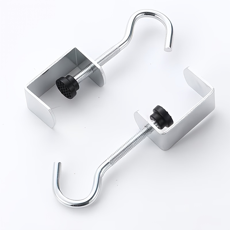 TEMU Adjustable Bag Hook Set, Upgraded Load Capacity Up To 30kg, Adjustable Hanging Bag Hooks, Nail-free Clip-on Desk Edge Hooks, Suitable For Desks,