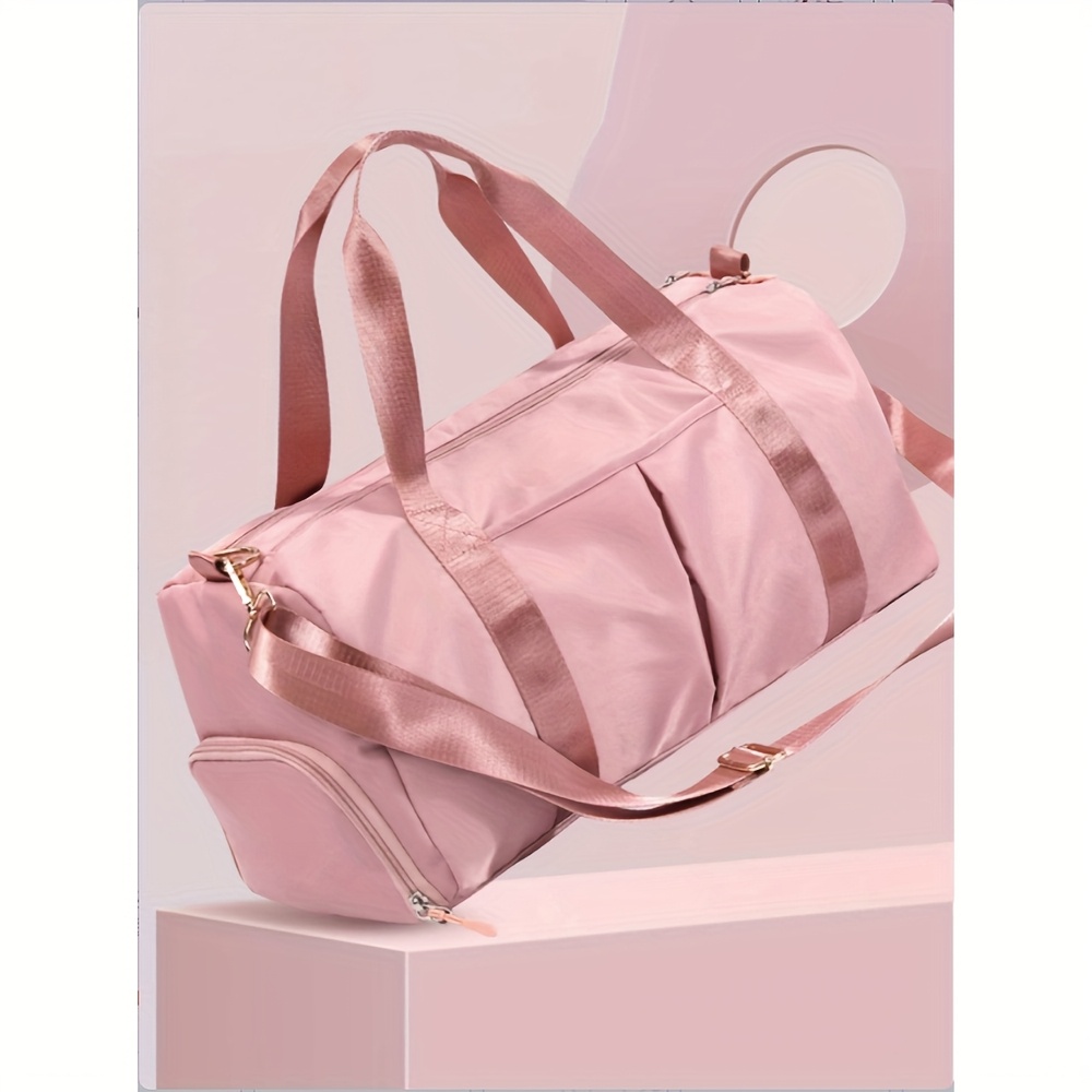 TEMU Tote Bag, Sports And Fitness Bag, Large Capacity Travel Handbag, Oxford Cloth Clothing Luggage Bag, Travel Bag, Portable Yoga Bag, Hand-held
