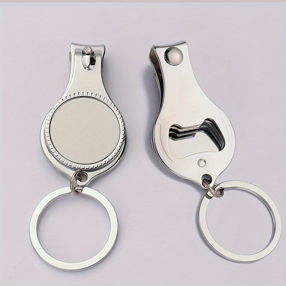 1pc Custom Metal Nail Clipper Keychain, Personalized Keychain With Photo Or Image, Diy Craft