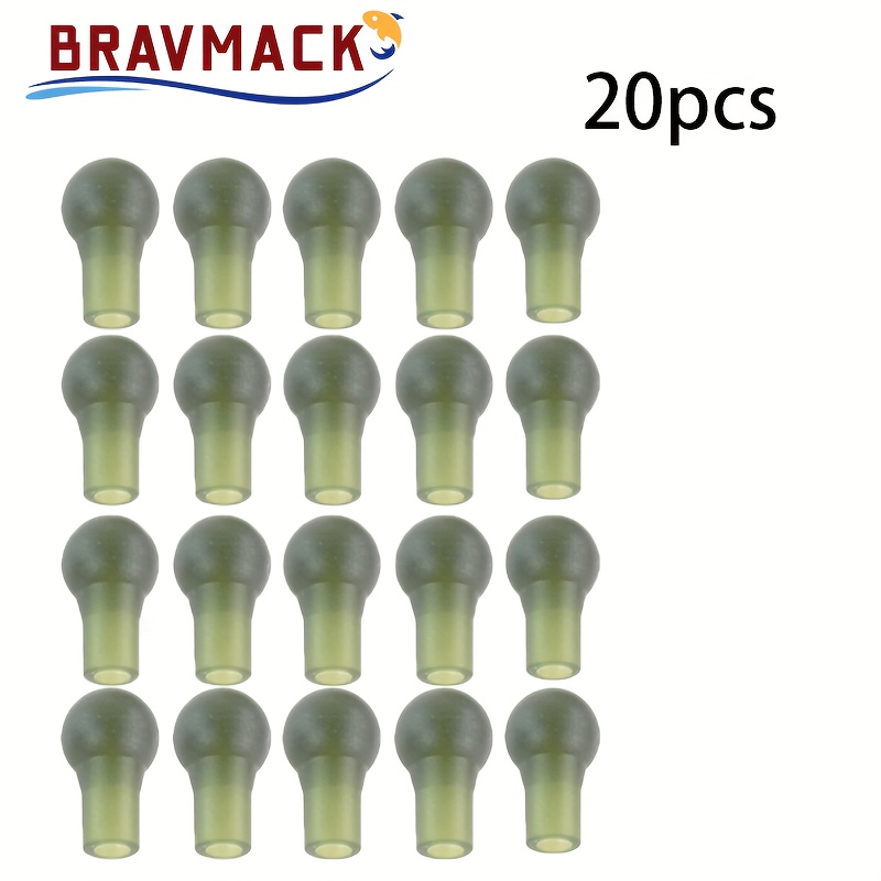 20pcs Of Rubber Buffer Balls For Carp Fishing Additions, Terminal Tackle