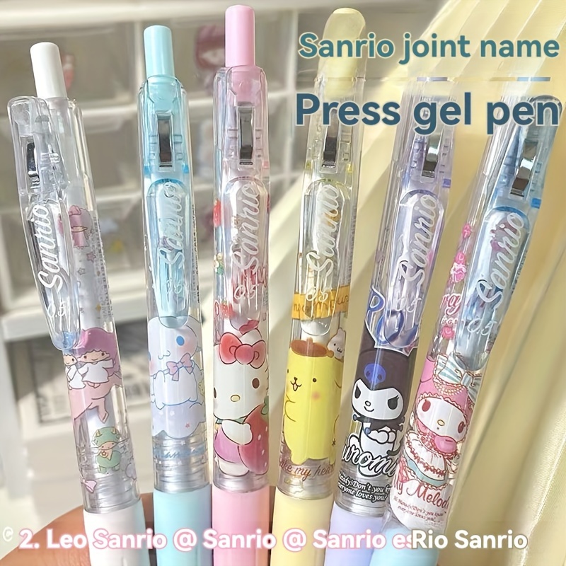 

6pcs, High-value St Push Pen, Neutral Pen For School Students, Zebra Clip, Back To School, School Supplies, Kawaii Stationery, Colors For School, Stationery, Writing Pens