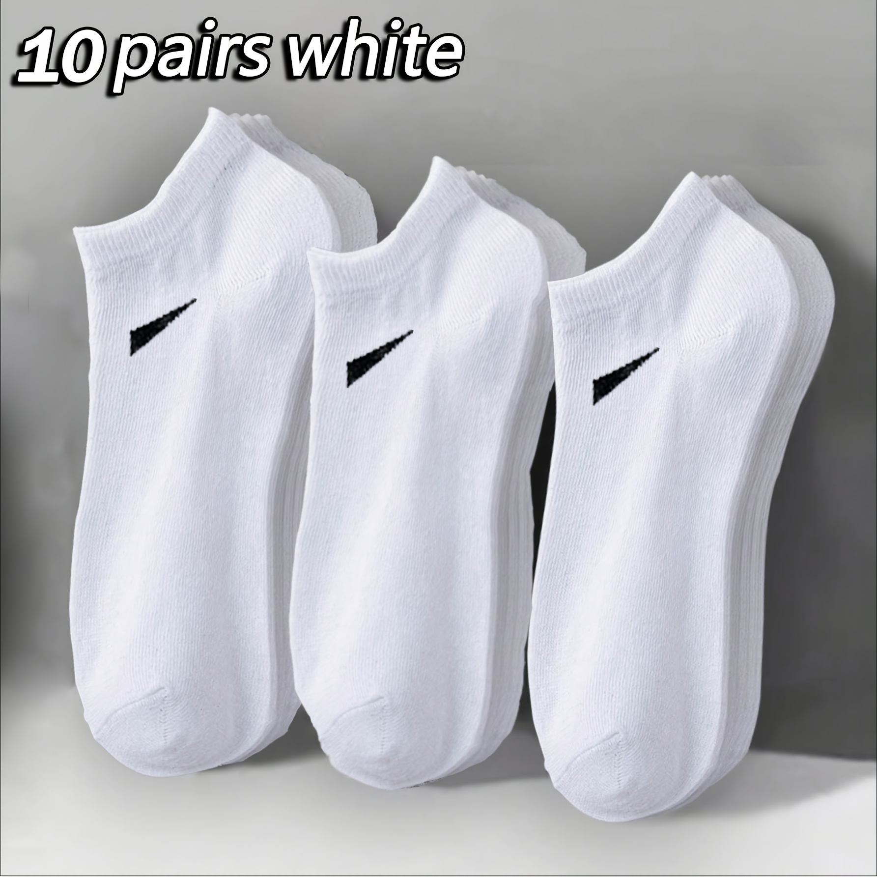 E-shop Zufällige Auswahl von 10/20 Paar atmungsaktiven Herrensocken – Bequemer Stoff, einfarbiges Design, leichter Strick, geeignet für