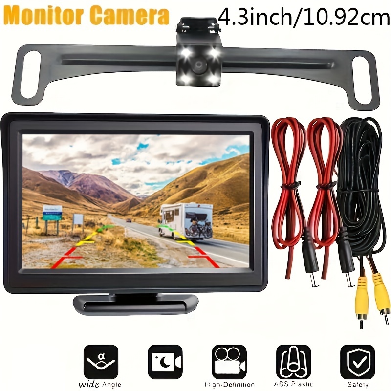 

Car Monitor Camera Kit 4.3 Inch Tft Lcd Screen Rear View System For Cars, Trucks, Pickups, Suvs Easy Installation