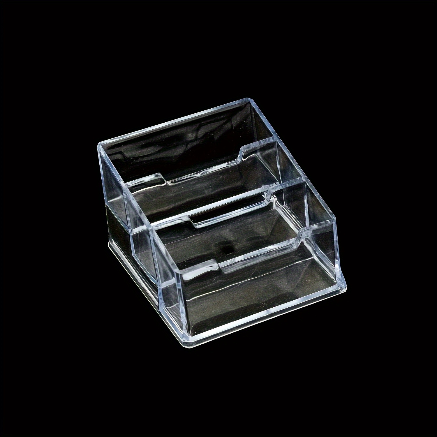 

1pc Acrylic Business Card Holder & Transparent Card Storage Rack 3 Layers Plastic Desktop Card Holder Display For Office Desk Counter