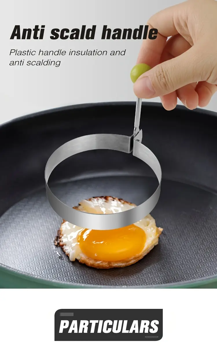 4pcs stainless steel egg rings set creative non stick egg pancake mold kit for diy fried egg shapers for cooking baking food preparation ideal for christmas halloween easter thanksgiving st patricks day details 4