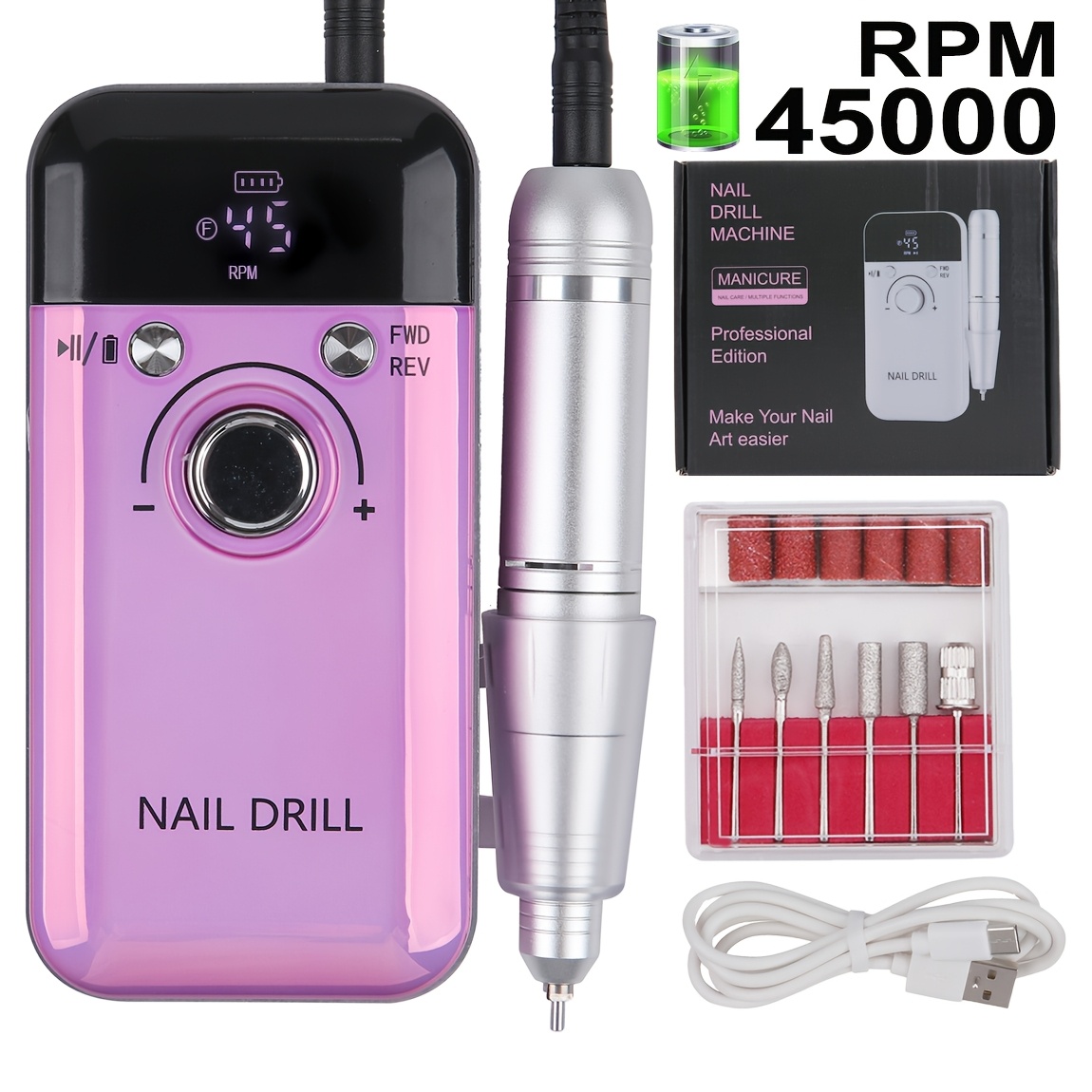 Professional Portable Electric Nail Drill Machine