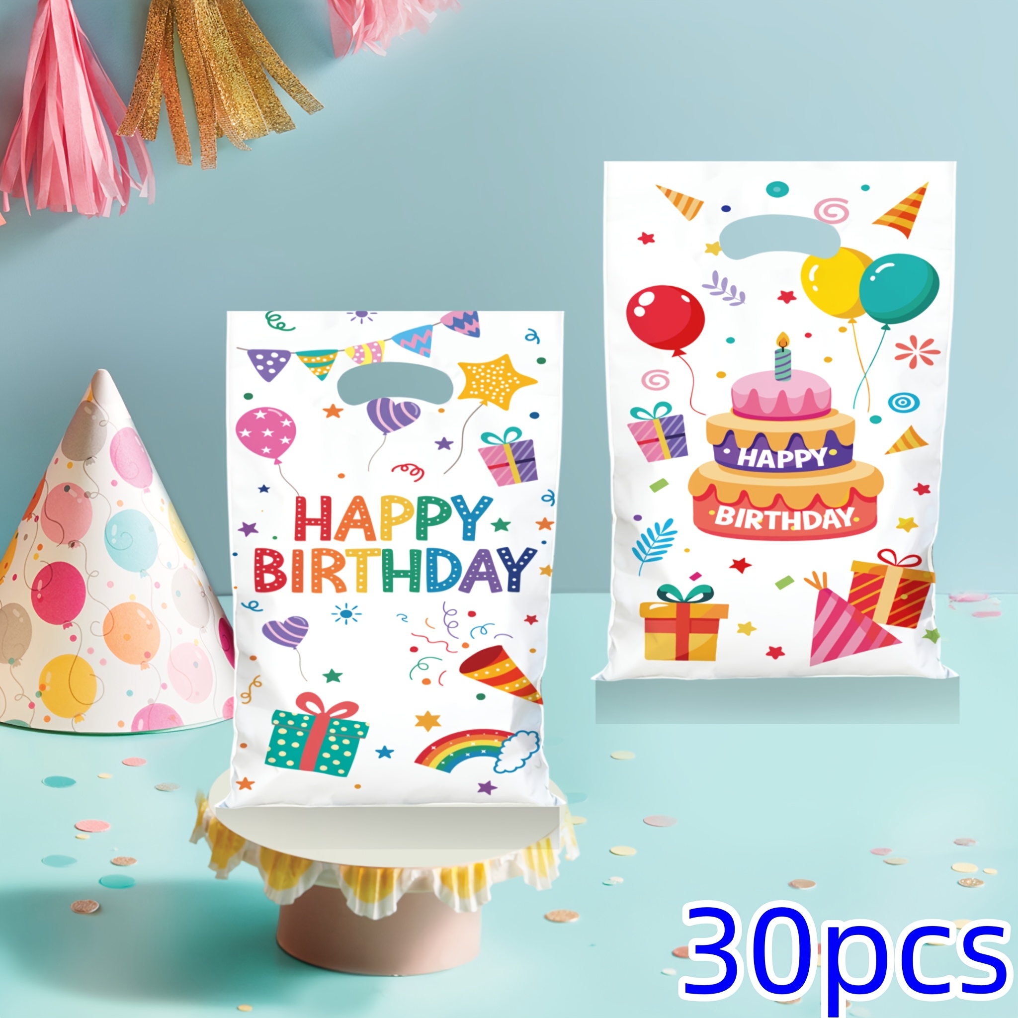 TEMU Regalo para Ella/Él 30uds/50uds/100uds Bolsas de Regalo de Bolsas de Embalaje de Regalo para de Bollos de Globos Bolsas de Embalaje de Regalo