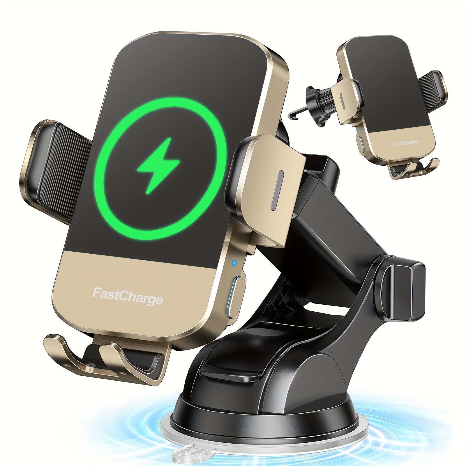 TEMU For Magsafe Car Mount Charger, Wireless Car Charger, 15w Magnetic Wireless Car Charger Phone Holder Mount, For Iphone 16 15, 14, 13, 12, 11 Pro