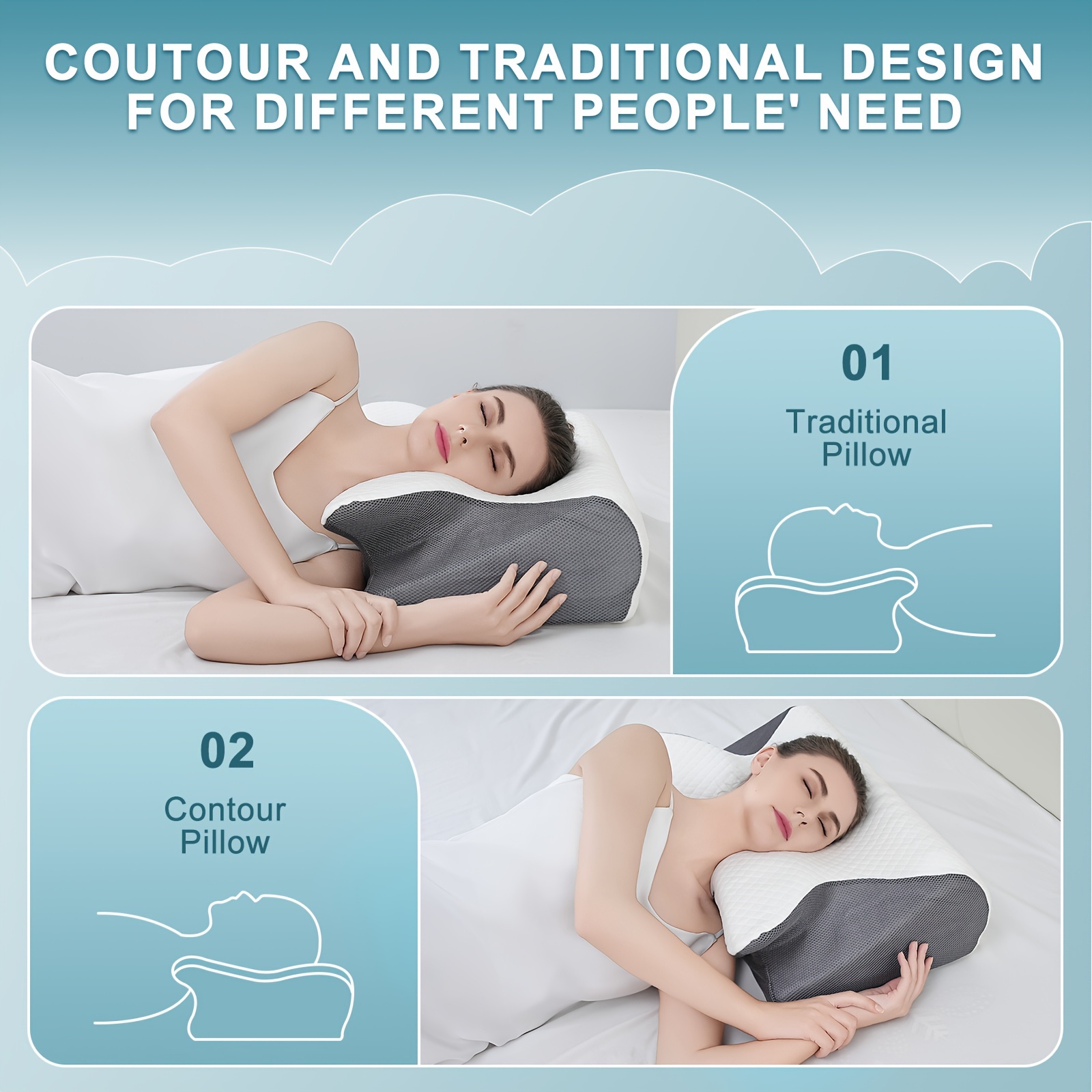 Memory Foam Almohada Especial Para Cuello Almohada Cervical