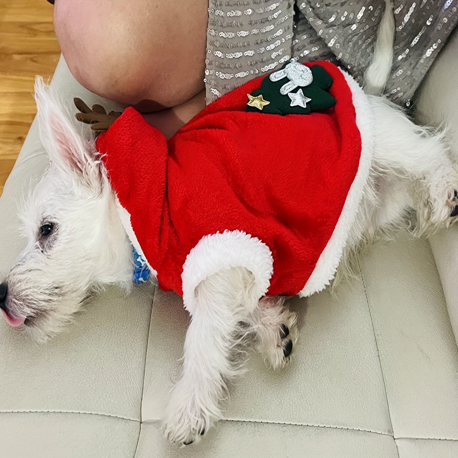 red christmas dog dress Candy Canes Christmas Dog Dress