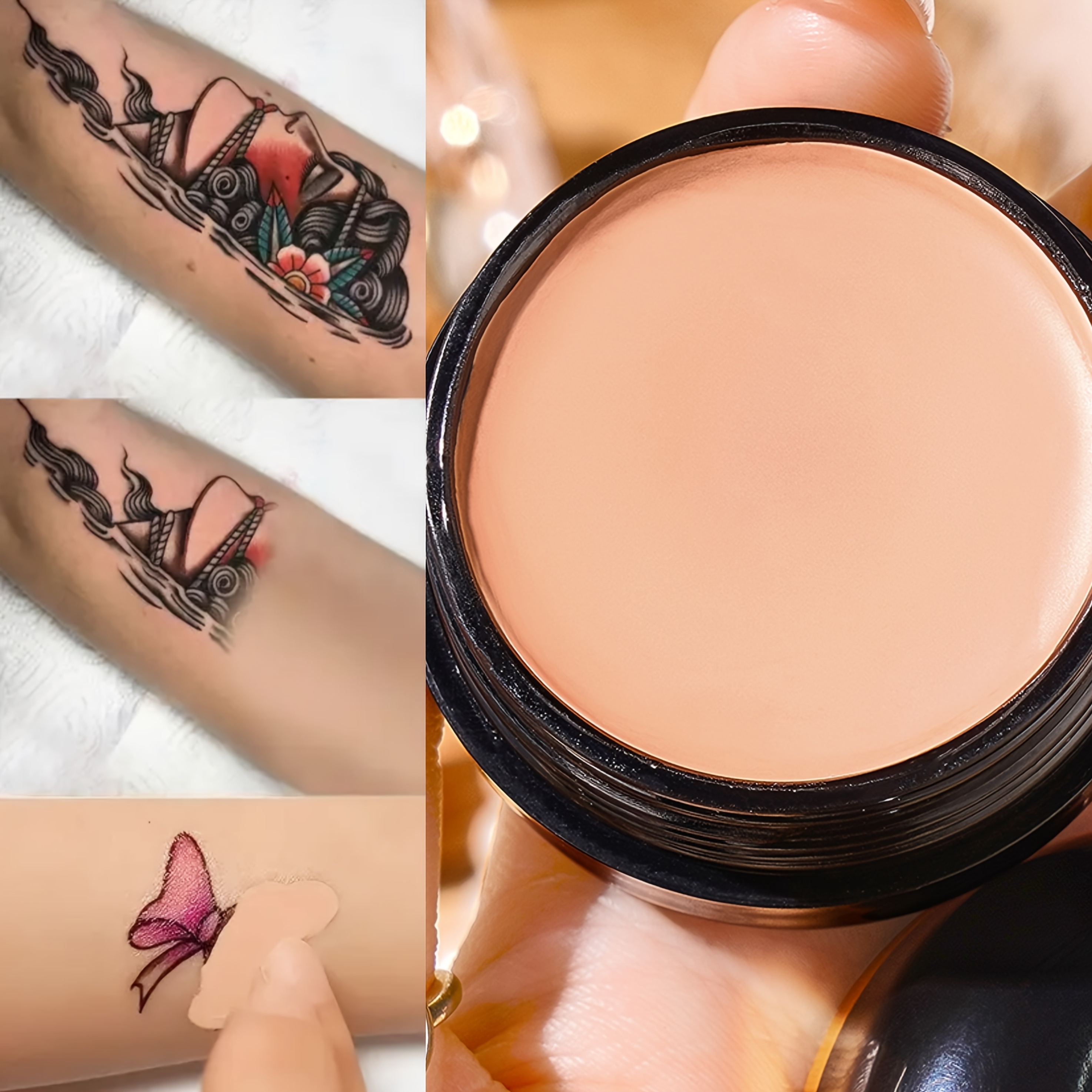 full coverage concealer tattoo concealer for mature skin suitable for natural makeup covering dark circles spots marks and nasolabial folds with a long lasting  