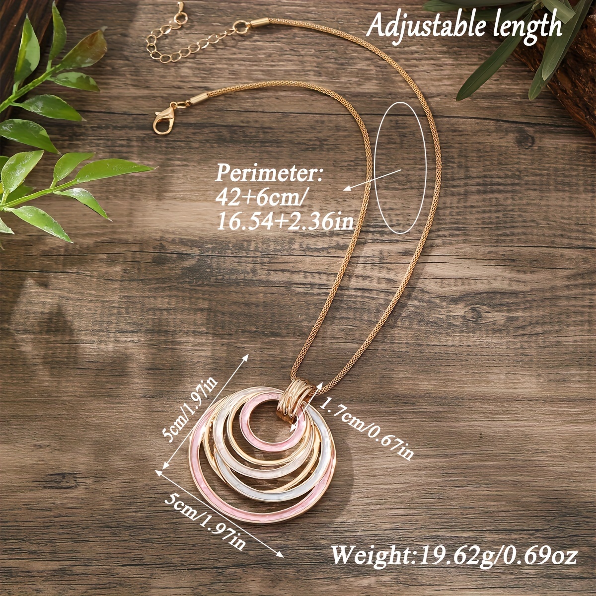 Bohemian Enamel Round Pendant Necklace