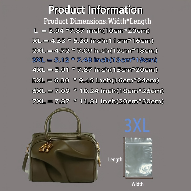 100 Transparent Self-Sealing Plastic Bags with Tight-Locked Edges