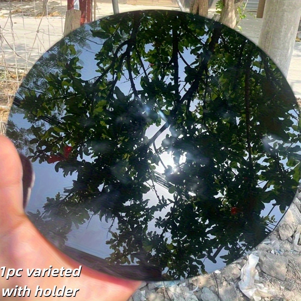 TEMU 1pc/3pcs Polished Disc Mirror - Glossy Smooth Round , Home Decor, Christmas, Halloween, New Year Gift, Decorative Stone, Polished For Office