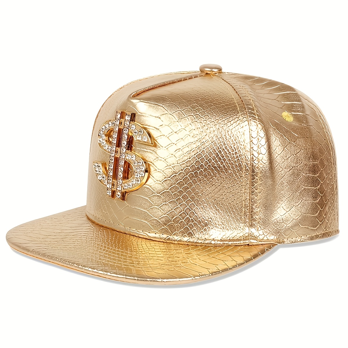 TEMU Rhinestone Metal Label Decorated Individual All-match Baseball Cap (random Accessory)