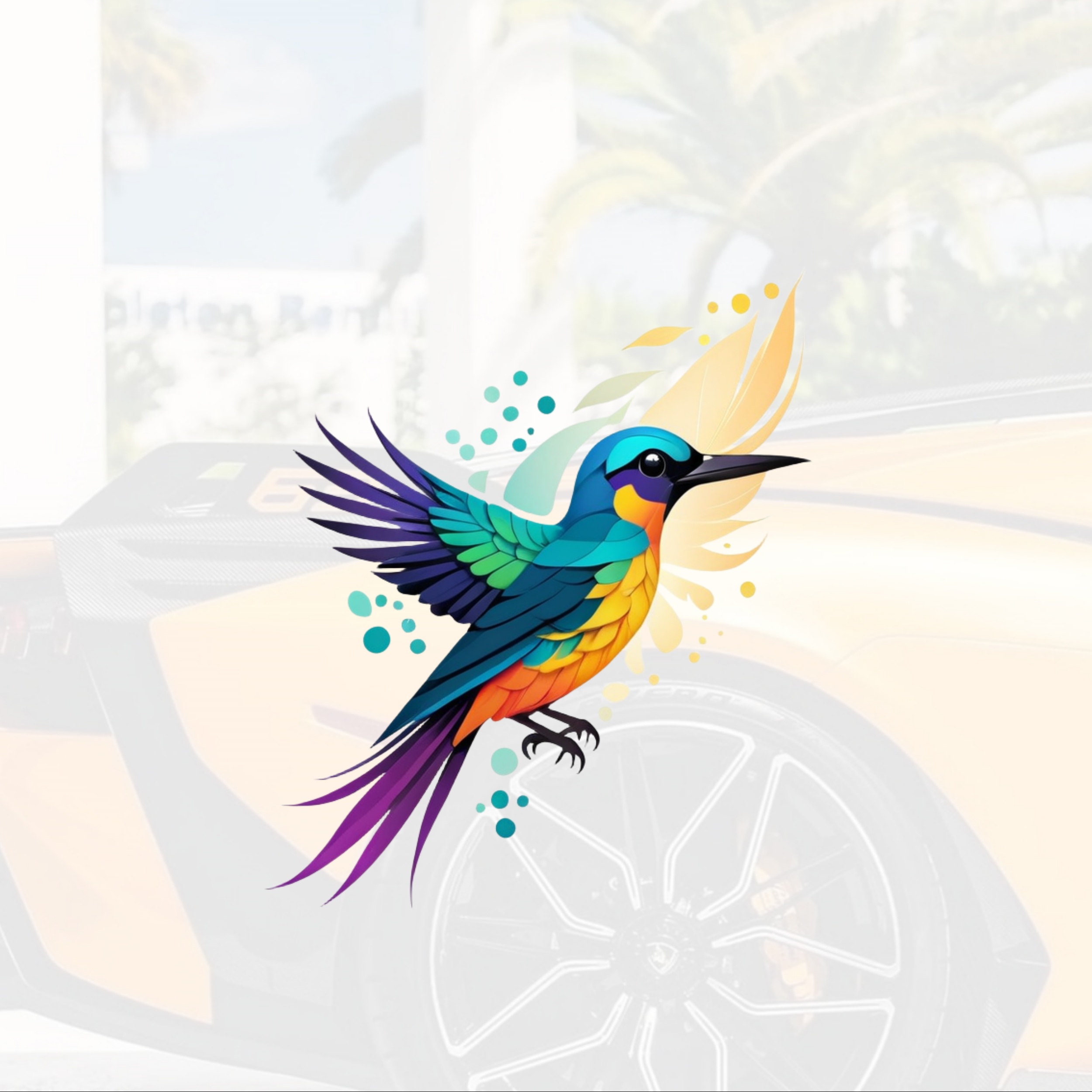 Vibrant And Lively Colorful Hummingbird Art Car Stickers For Bottles, Cars,  Trucks, Motorcycles, Cups, Fishing Boats, And Skateboards. Perfect For Car