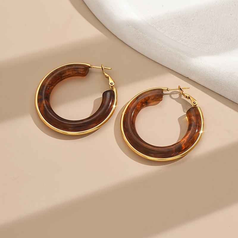 Cute Candy-colored Acrylic Earrings For Women