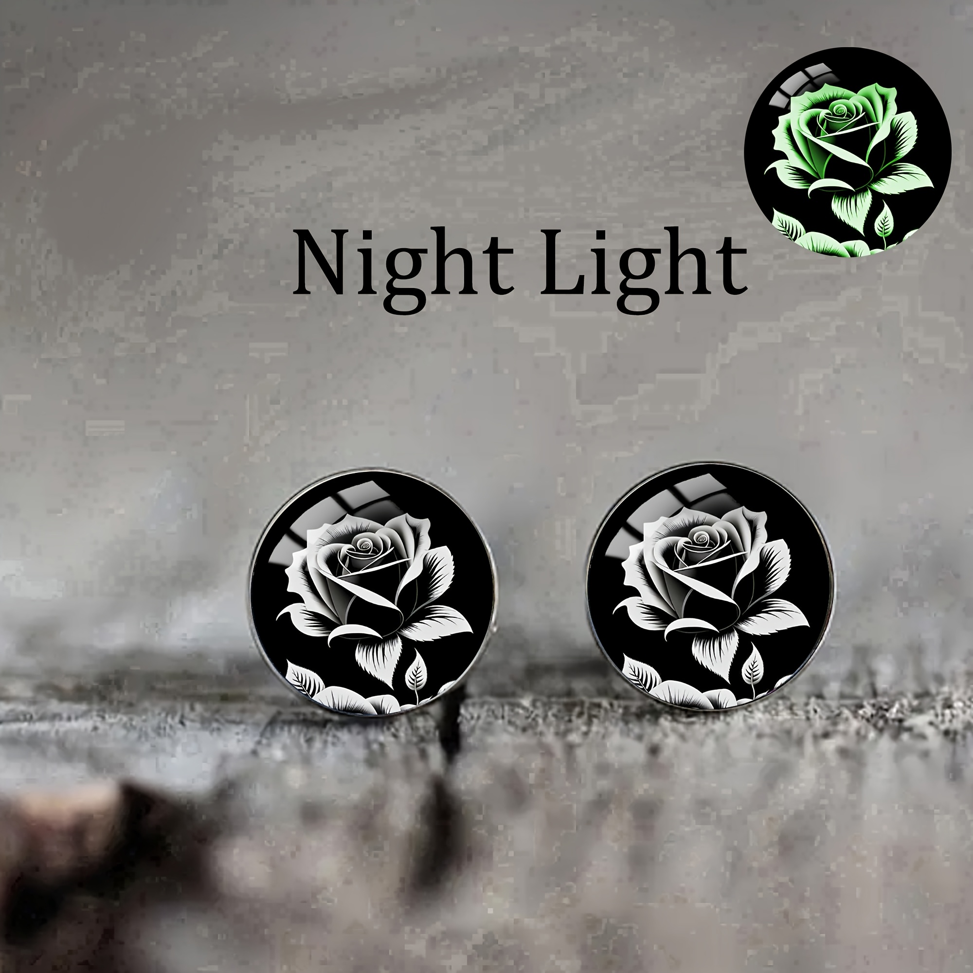 

1 Pair Stud Earrings - Elegant & Sexy, Black & With Green Accents, April Birthstone, Ideal For & Parties, Earrings|sensual Design| Accent, Novelty Earrings