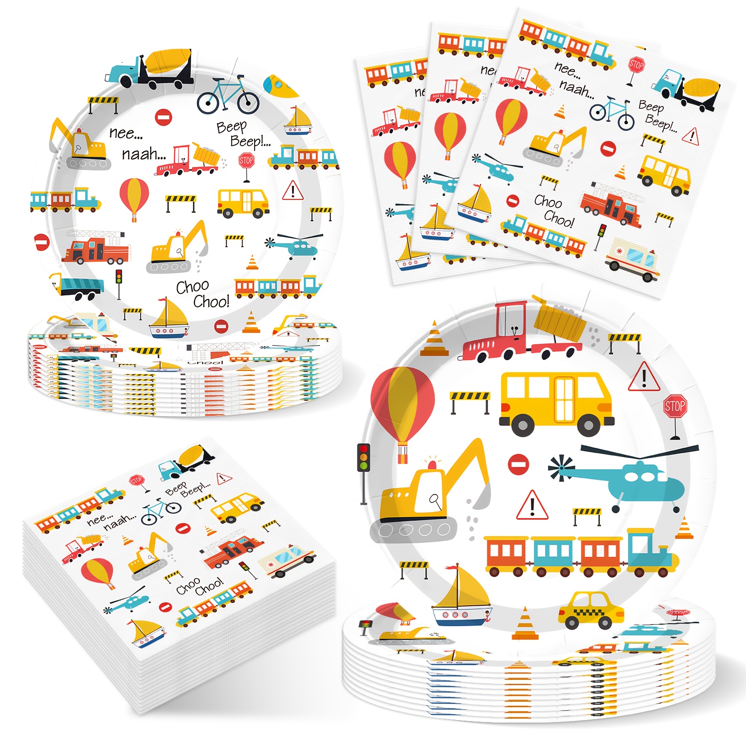40pcs, Party Supplies Set, Transportation Birthday Party Decorations, Construction Birthday Party Supplies, Including Transportation   Plates and Napkins Set, Car Theme Birthday Decorations, Suitable for Boys Truck Birthday Party Supplies, Birthday Decorations, Car Birthday Party Supplies, Birthday Party Supplies, Birthday Decorations Party, Cartoon Car Theme,   Packs, Occasion Birthday Supplies Set, ideal birthday party supplies for Transportation Theme