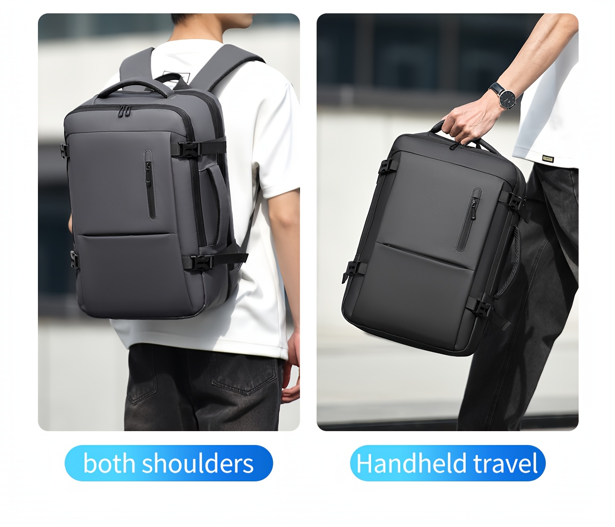 Mochila unisex WEIXIER, bolsa de viaje, bolso de mano, mochila unisex, bolsa para portátil, gran capacidad, función deportiva, mochila abierta a 180°, bolsa de equipaje para fines de semana, bolsa de negocios, bolsa de viaje de negocios, mochila escolar, expansible, compartimento independiente para computadora, adecuada para viajes escolares y de negocios, regalo para amigos y familiares.