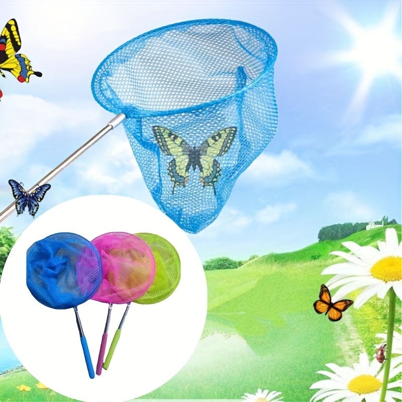 

2pcs Retractable Stainless Steel Fishing Net, Insect & Butterfly Net, Portable Travel Tool