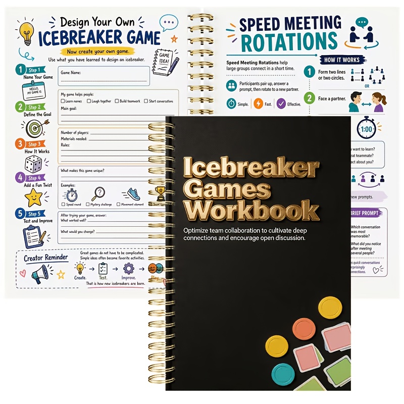 TEMU Manuel de planification de jeu de brise-ice interactif pour équipe - 'activités de team building à spirale pour entraîneurs, formateurs et chefs