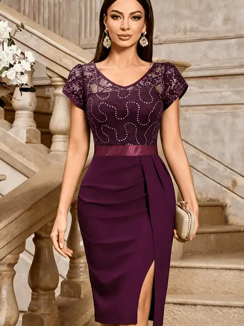 German-style Women's Bridesmaid Dress with Sequined Details, Waist-Cinching Design, Full of High-End Feel, Solid Color Without Print, Versatile Party Gown, Wedding Guest Attire German-style Women's Bridesmaid Dress with Sequined Details, Waist-Cinching Design, Full of High-End Feel, Solid Color Without Print, Versatile Party Gown, Wedding Guest Attire