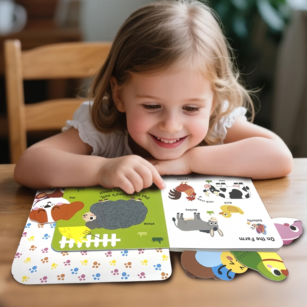 Sensory Touch-and-Feel Animal Board Book for Toddlers