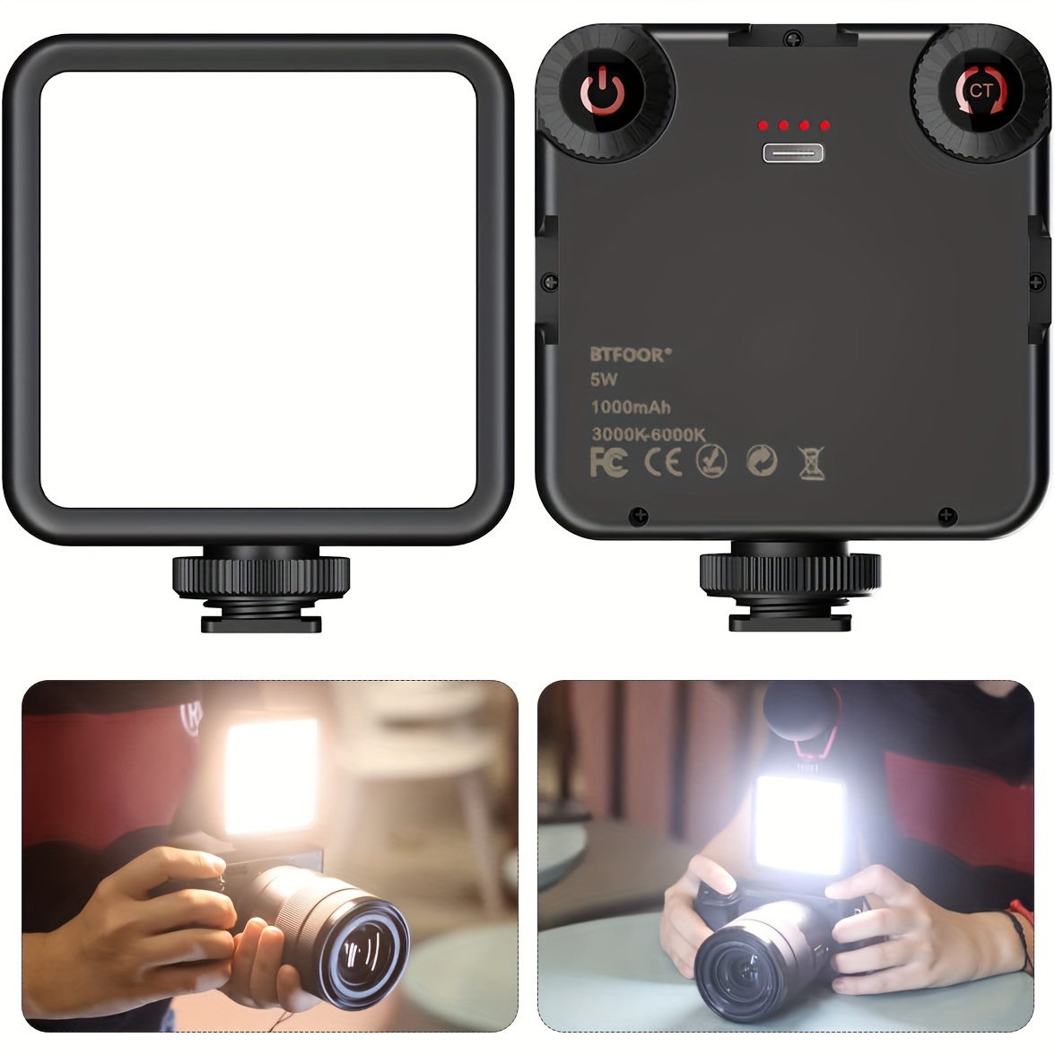 

Portable Led Video Light Softbox - Rechargeable, Dimmable, Cri95+ Light For Dslr Camera & Camcorder Vlogging