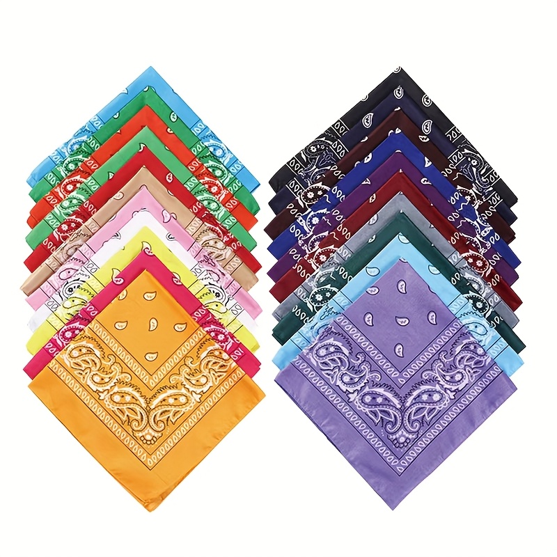 10pcs spring and summer womens scarves square scarves versatile and multi purpose decorative headscarves bohemian decorative headscarves mixed and random colors
