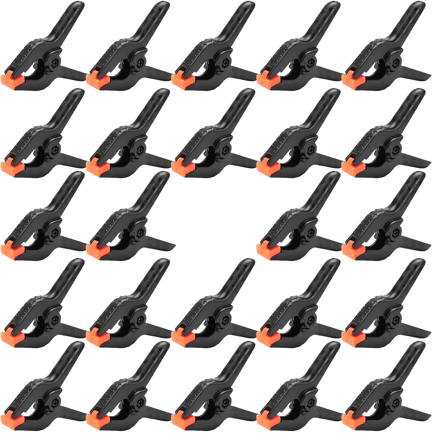 24pcs 60mm Plastic Spring Clamps, Black Heavy Duty Clips, Backdrop Clips, Plastic Clamps For Crafts, Backdrop Stand, Woodworking, Photography