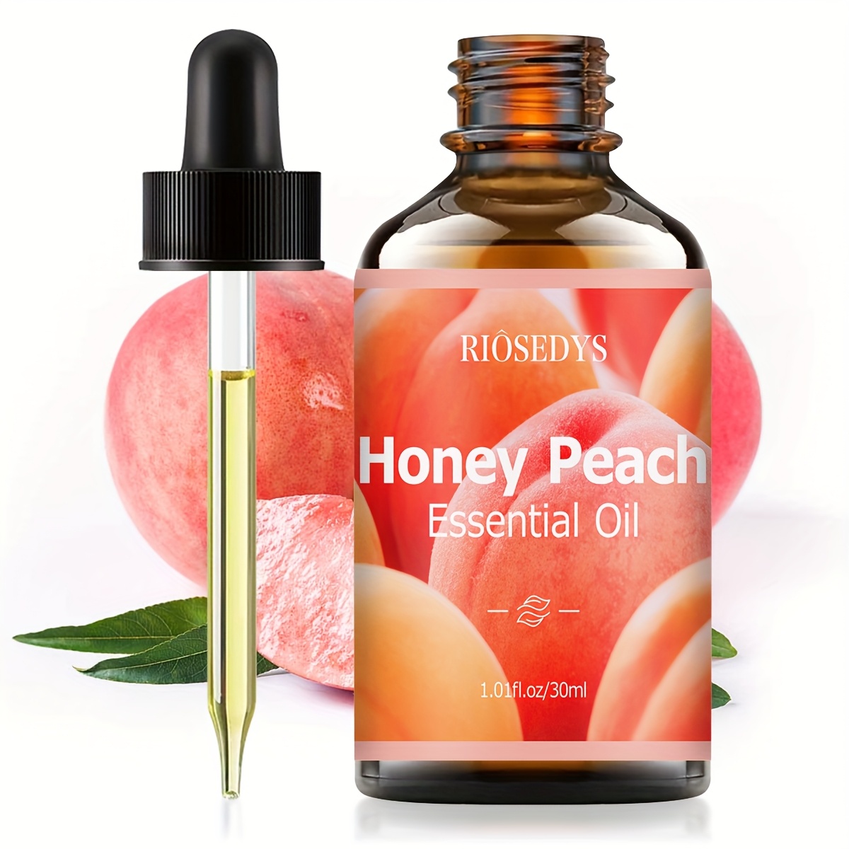 Riôsedys Honey Peach Essential Oil - Sweet Peach Scent, Elegant Liquid For Diffusers, Scented Candles &, Diffusable With Crystals, Luxury Gift Suitable For Home Furnishings &