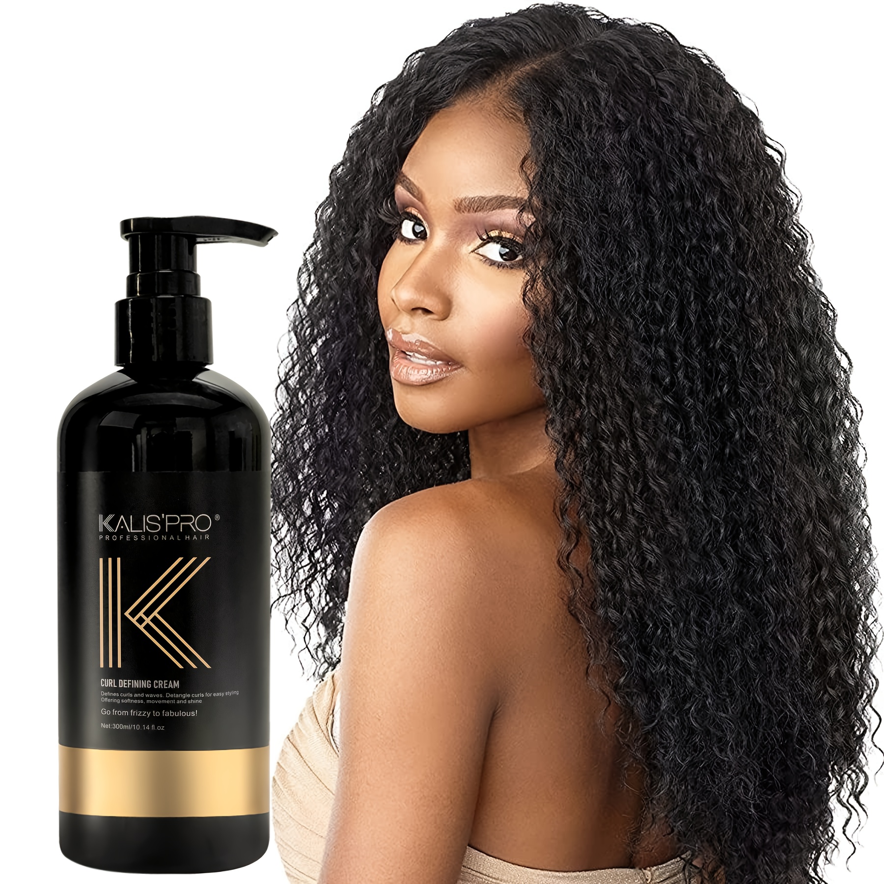 TEMU 48h Styling Milk For Wigs - Flat Curls, Weightless Cream Formula & No Residue | Humidity Proof