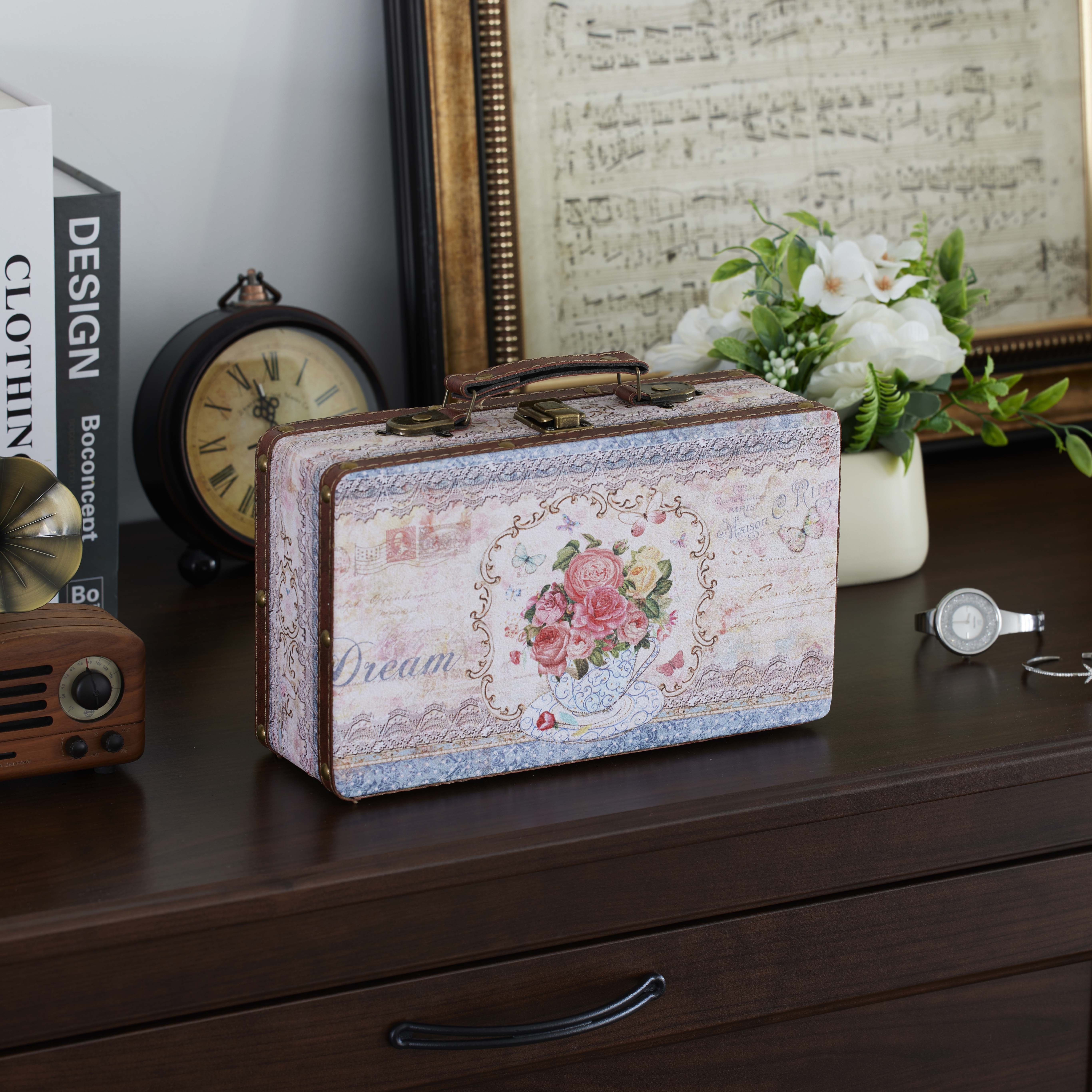 

- Dream , Decorative Wooden Box Pu Accents,