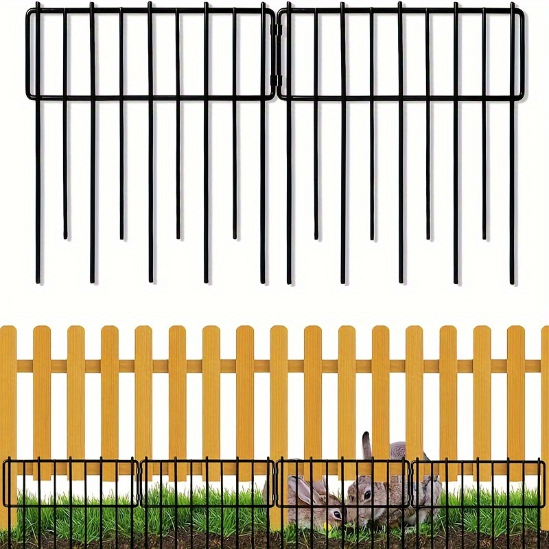 

Animal Barrier Fence, No Dig Fence For Rabbits And Dog Ground Defense, Rustproof Metal Wire Garden Fence Border For Landscaping