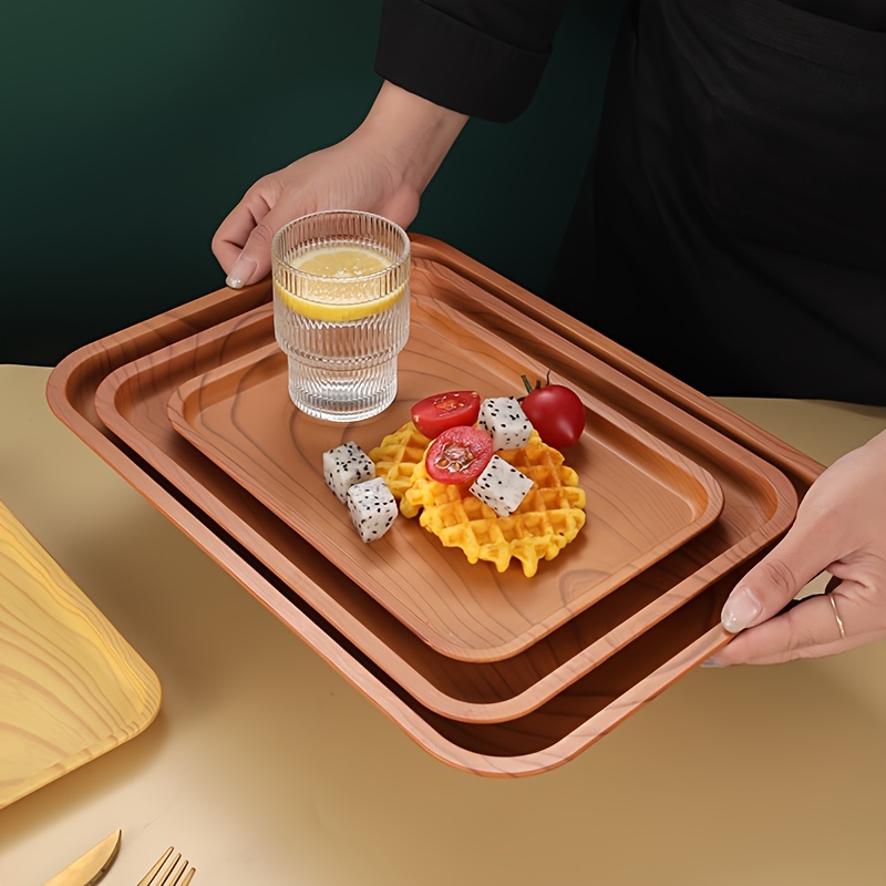 

Elegant 1pc Plastic Serving Tray For Fruits, Nuts & Snacks - Versatile Dining Table Accessory Lunch Accessories Food Tray