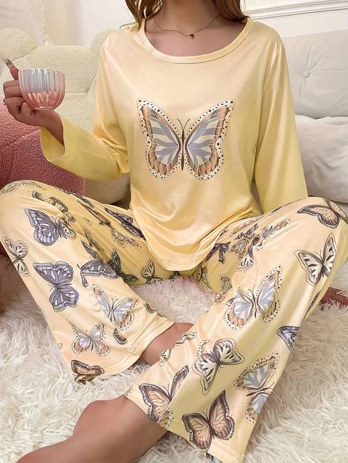 womens casual themed pajama set for and loose comfortable pants perfect sleepwear