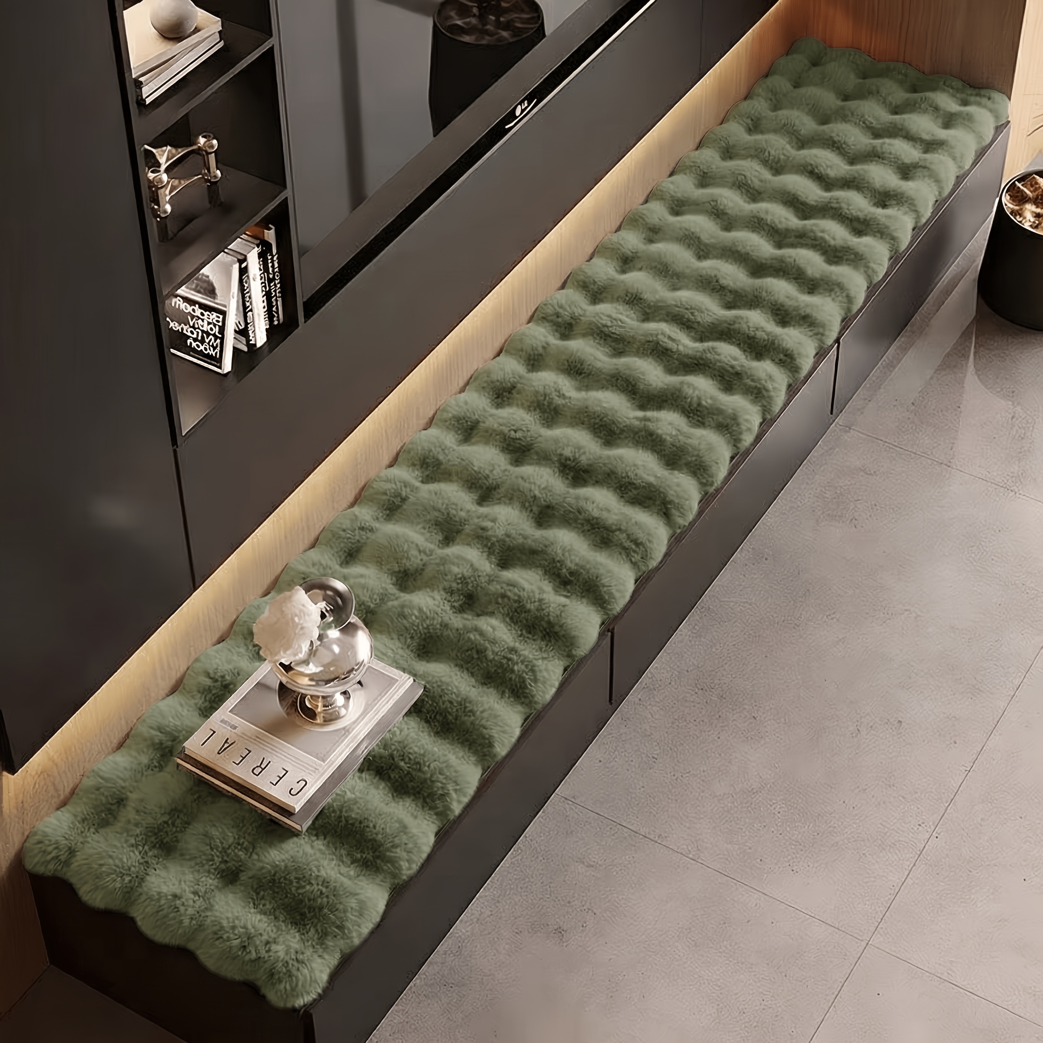 E-shop Premium Kaninchen Langer Plüsch-Laufbandmatte, geeignet für Wohnzimmer, Flur, Schrank, TV-Ständer, Schuhbank, Fensterbank, Schlafzimmer