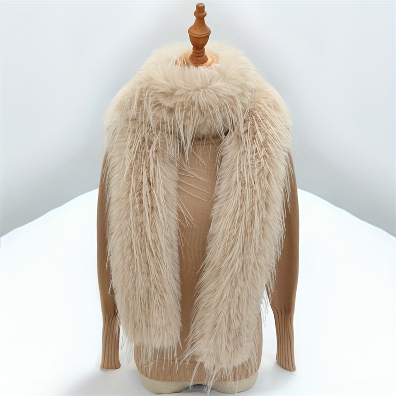 Image of Winter Scarf Warm Long Scarf - Solid Easy Elegant Versatile Plush Double-faced Thick Shawl