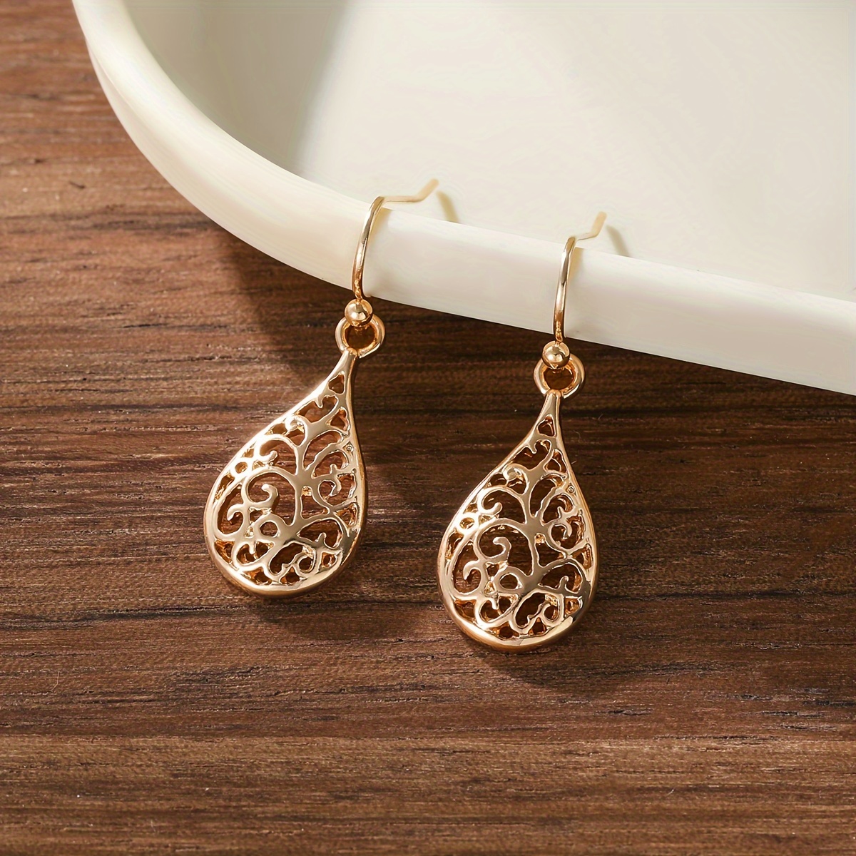 E-shop Vintage Boho Tropfen Ohrringe, Legierung mit Eisen-Ohrhaken, elegante Mode für Frauen, ideal für den täglichen Gebrauch und als Geschenk - keine