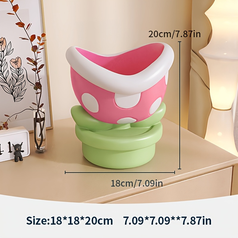 1pc Resin Flower Statue Vase | Non-water Storage, Decorative For Artificial Flowers, Ideal For Living Room, Study, Entryway, Office Decor